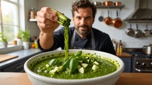 Jordi Cruz, cocinero, revela su truco de la piel del calabacín: "La utilizaremos para dar sabor y color a nuestro pesto"