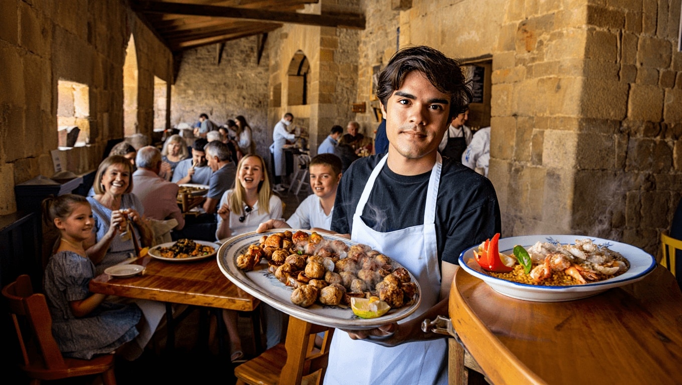 Un famoso torreón de Teruel alberga un nuevo restaurante que arrasa con sus chorizos a la sidra y mejillones Thai