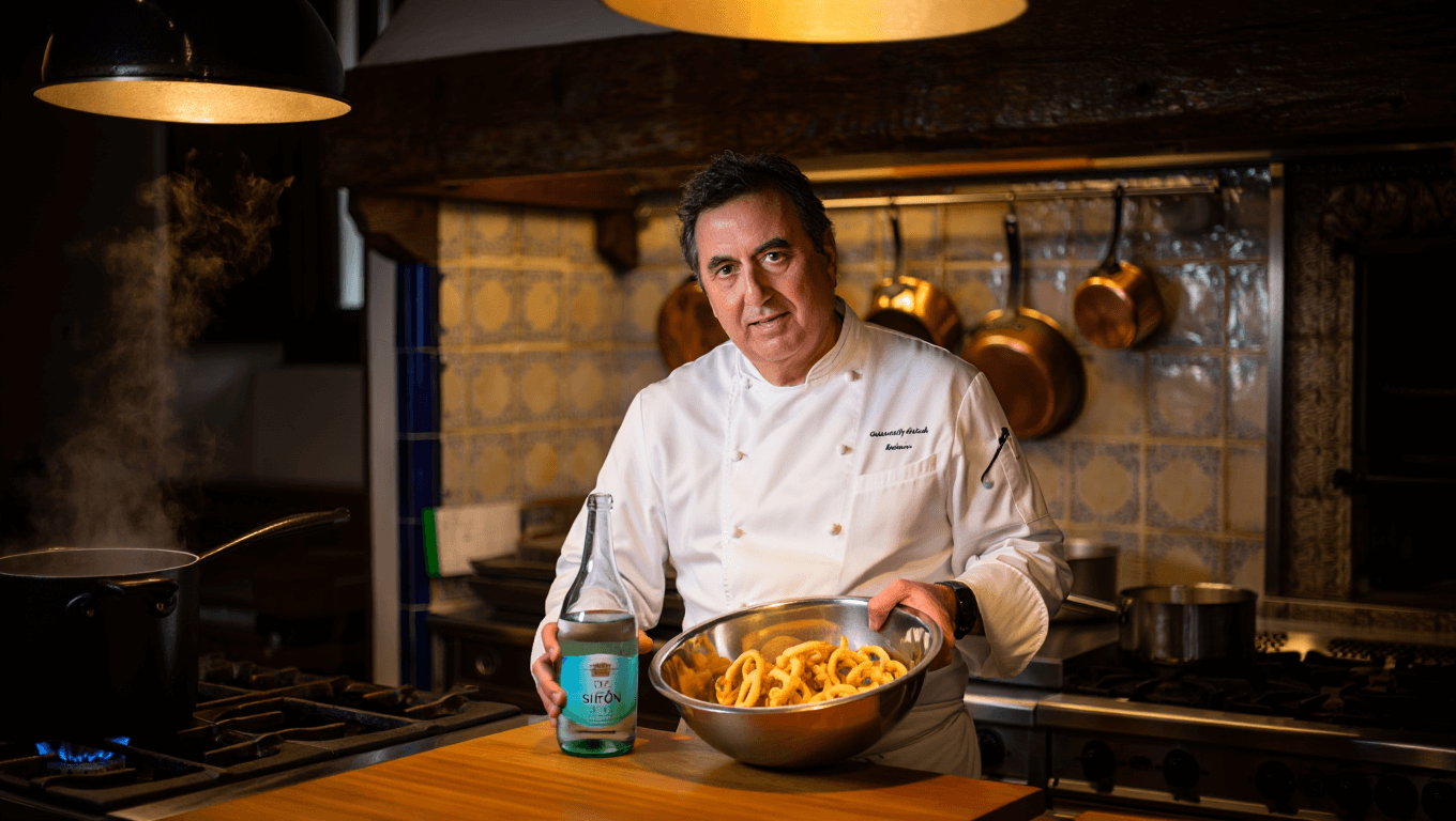 Joan Roca (61 años), cocinero de España, sobre el secreto de los calamares a la romana de su madre: "La clave está en el sifón o agua con gas"