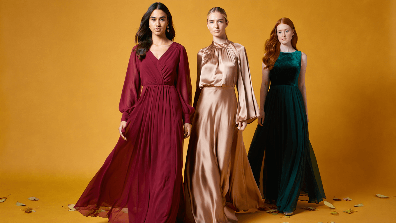 Tengo una boda en otoño y estos son mis vestidos favoritos: elegantes, románticos y muy favorecedores