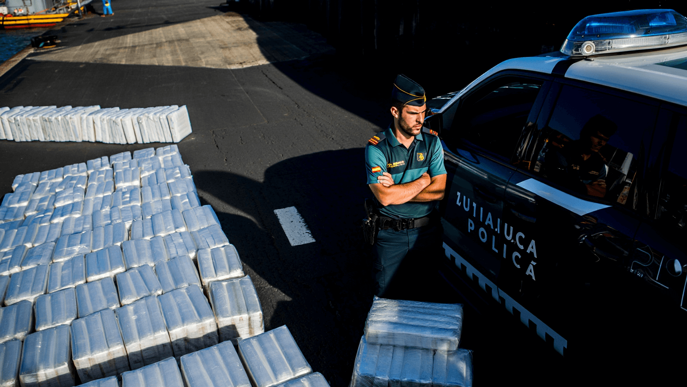 Border control officer detained at port in Spain with 120 kilos of cocaine in his patrol car