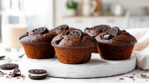Cómo preparar muffins de chocolate y galletas Oreo: la receta para que te queden esponjosos