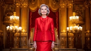 Los dos mejores looks de la reina Sofía en 2025: el traje rojo que lleva mejor que Letizia y su imponente outfit azul que lució en la Ópera de París