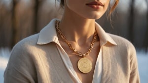 Medallón: el collar tendencia que sube el nivel de tus looks de diario
