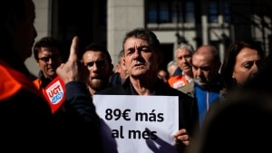 Spanish trade unions call for minimum wage increase of 89 euros per month to 1,273 euros
