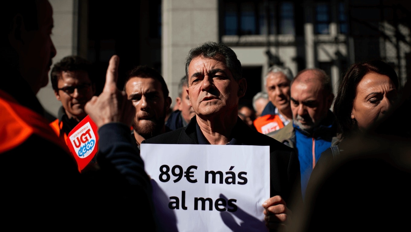 Spanish trade unions call for minimum wage increase of 89 euros per month to 1,273 euros