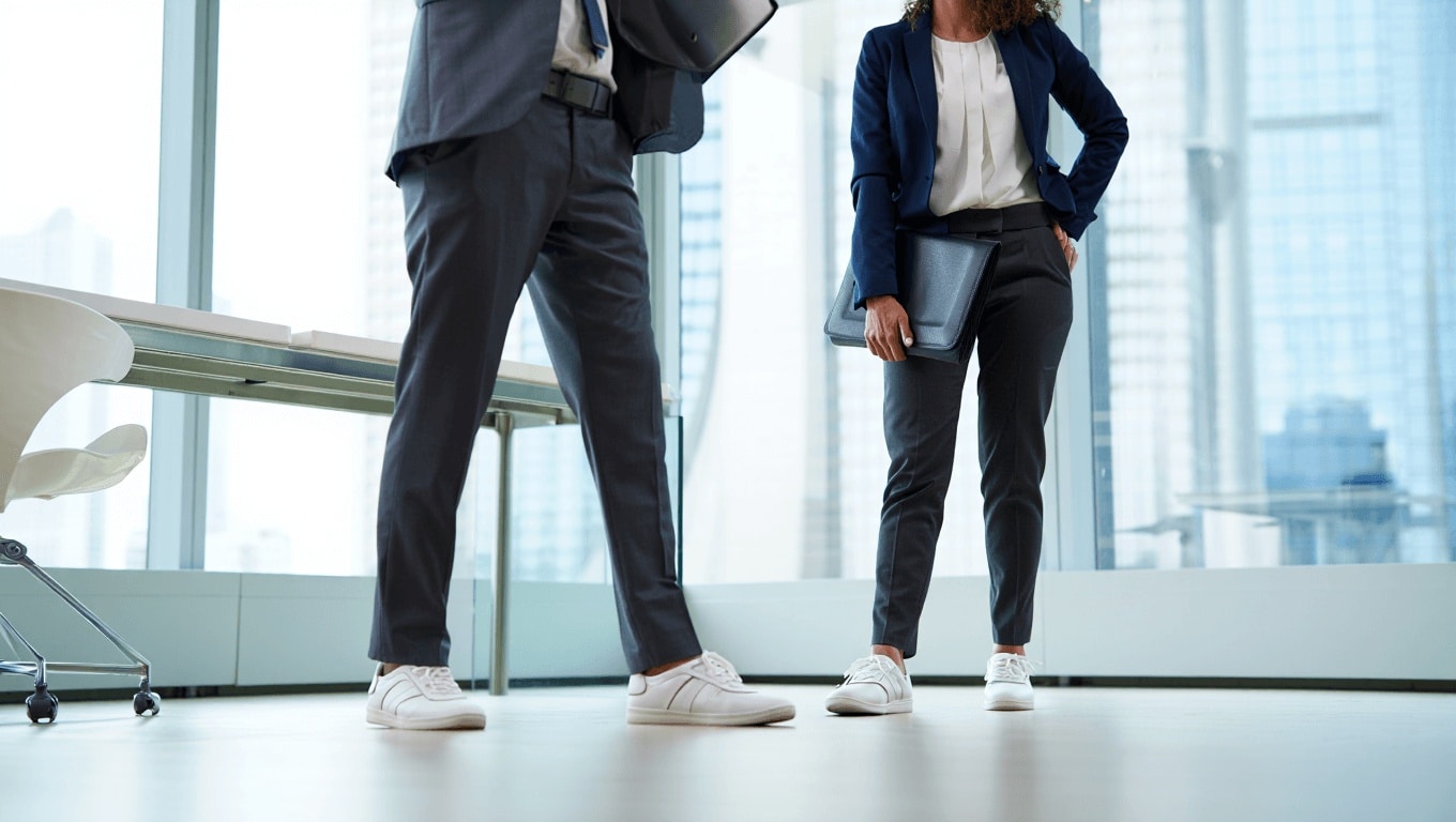 Prendas que puedes combinar con zapatillas para conseguir un look de oficina cómodo y juvenil
