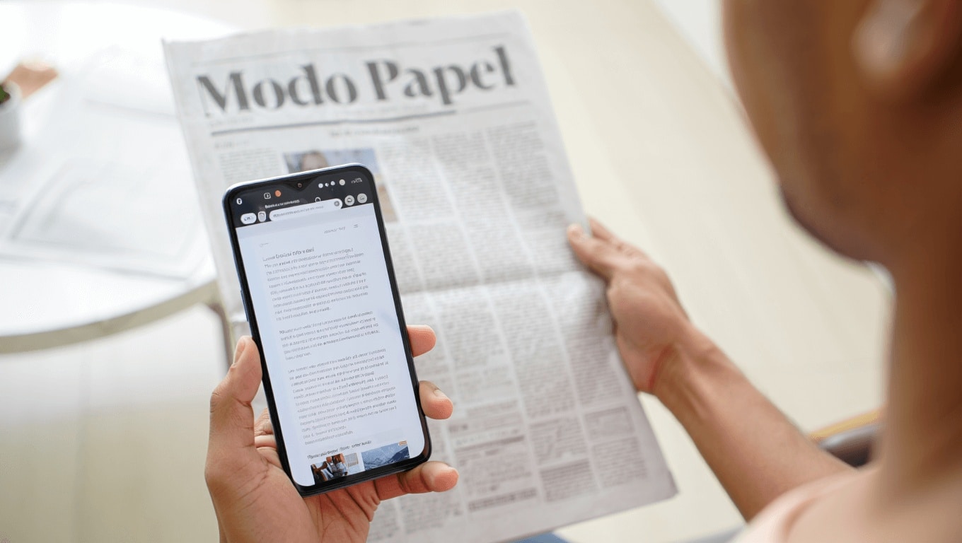 He descubierto el Modo Papel en mi móvil Xiaomi y ahora lo utilizo para leer cualquier cosa
