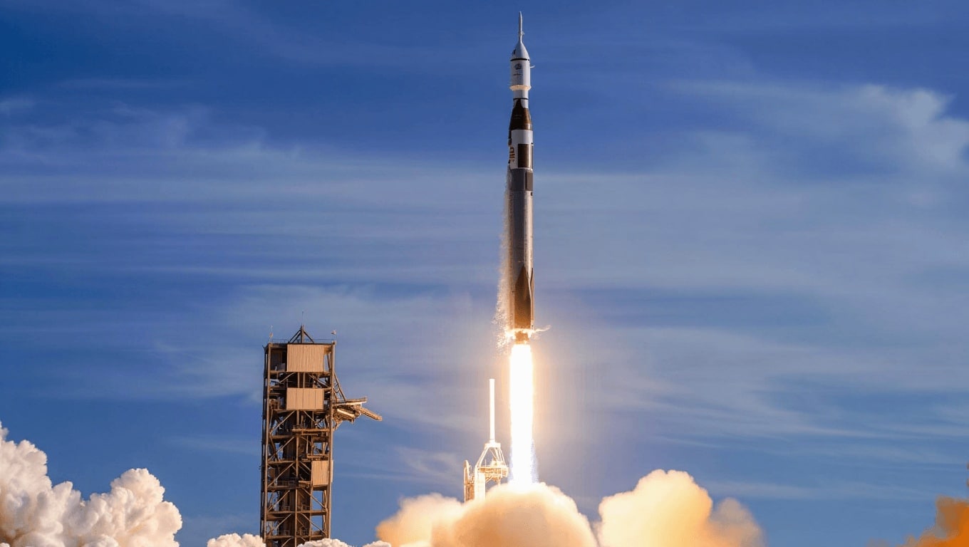 First crewed mission to the Moon in 53 years takes off
