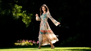 El vestido boho de Marie-Chantal Miller que es perfecto para llevar con bailarinas y sandalias planas