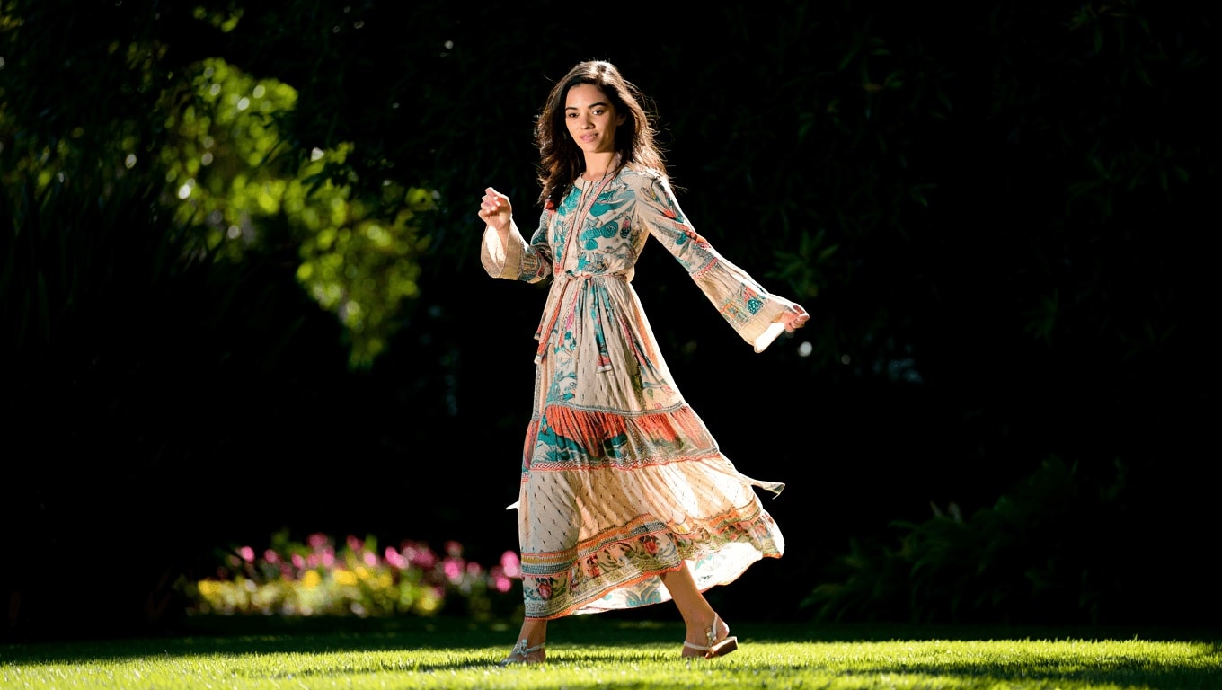 El vestido boho de Marie-Chantal Miller que es perfecto para llevar con bailarinas y sandalias planas