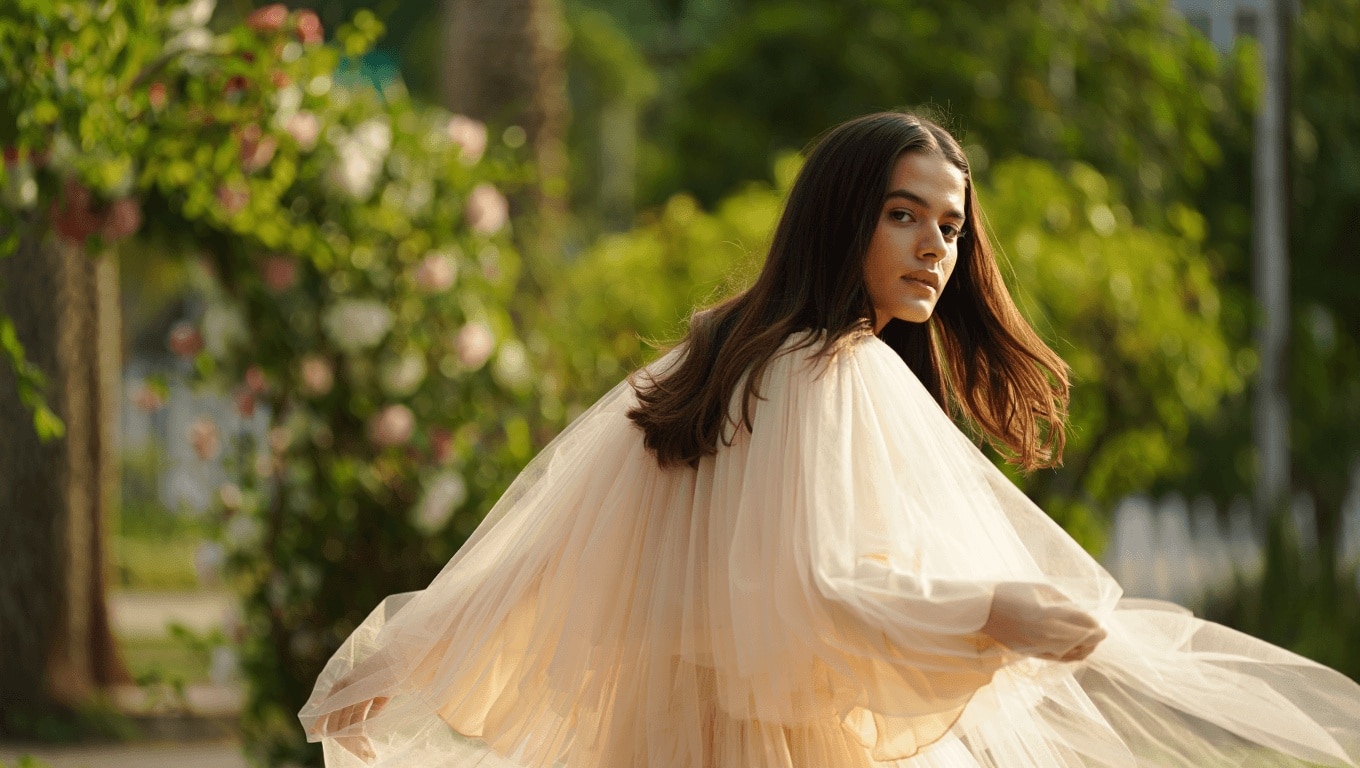 Los vestidos de tul que mejor encajan con un look de invitada bohemia