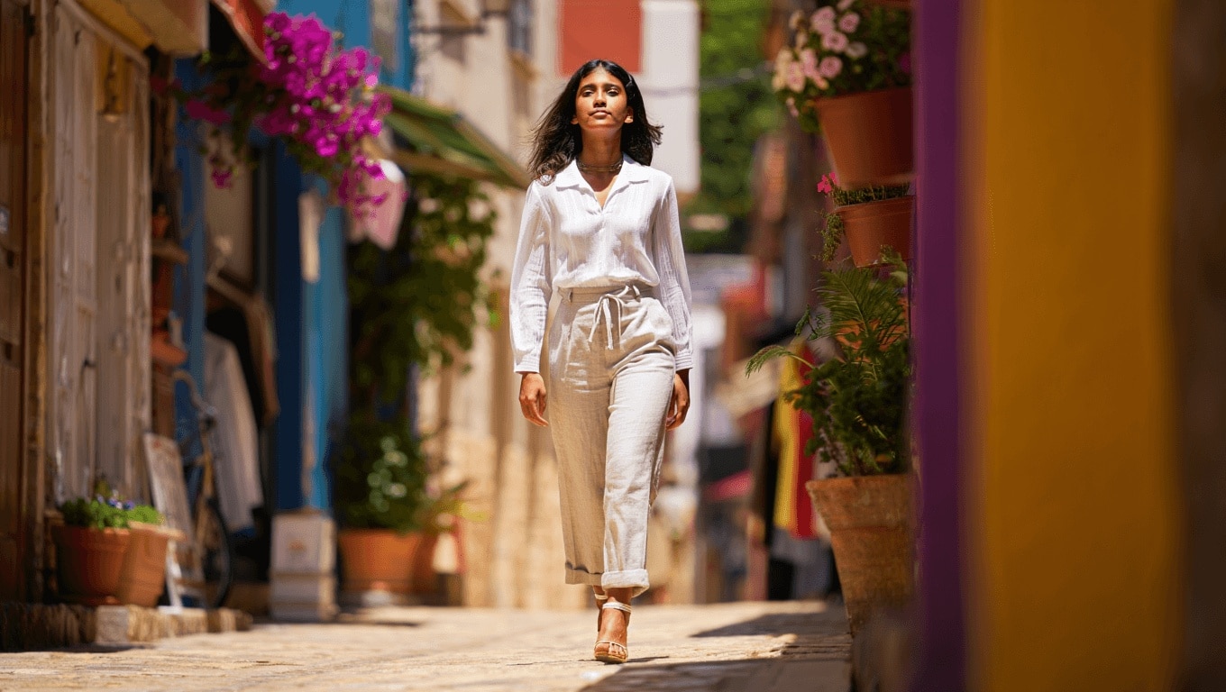 Pantalones frescos más allá del clásico blanco que también funcionan en verano