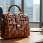 Las chicas más elegantes llevan bolsos de cuero trenzado: perfectos para ir a la oficina