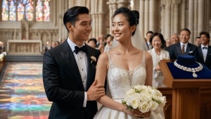 Joyas de 6 millones de dólares, una abadía con acceso exclusivo y el primer vestido de novia de Anderson para Dior: así ha sido la boda más espectacular de 2026