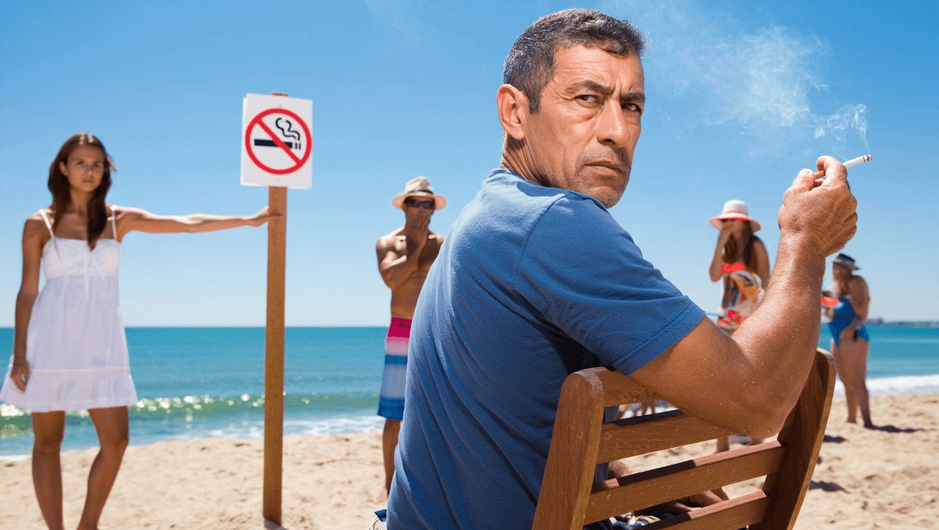 La ley antitabaco amplía los espacios sin humo a terrazas, playas y otros espacios al aire libre