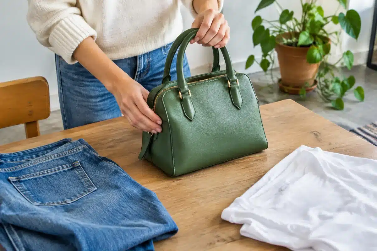 Bolsos verdes: por qué están de moda y cómo llevarlos en looks sencillos